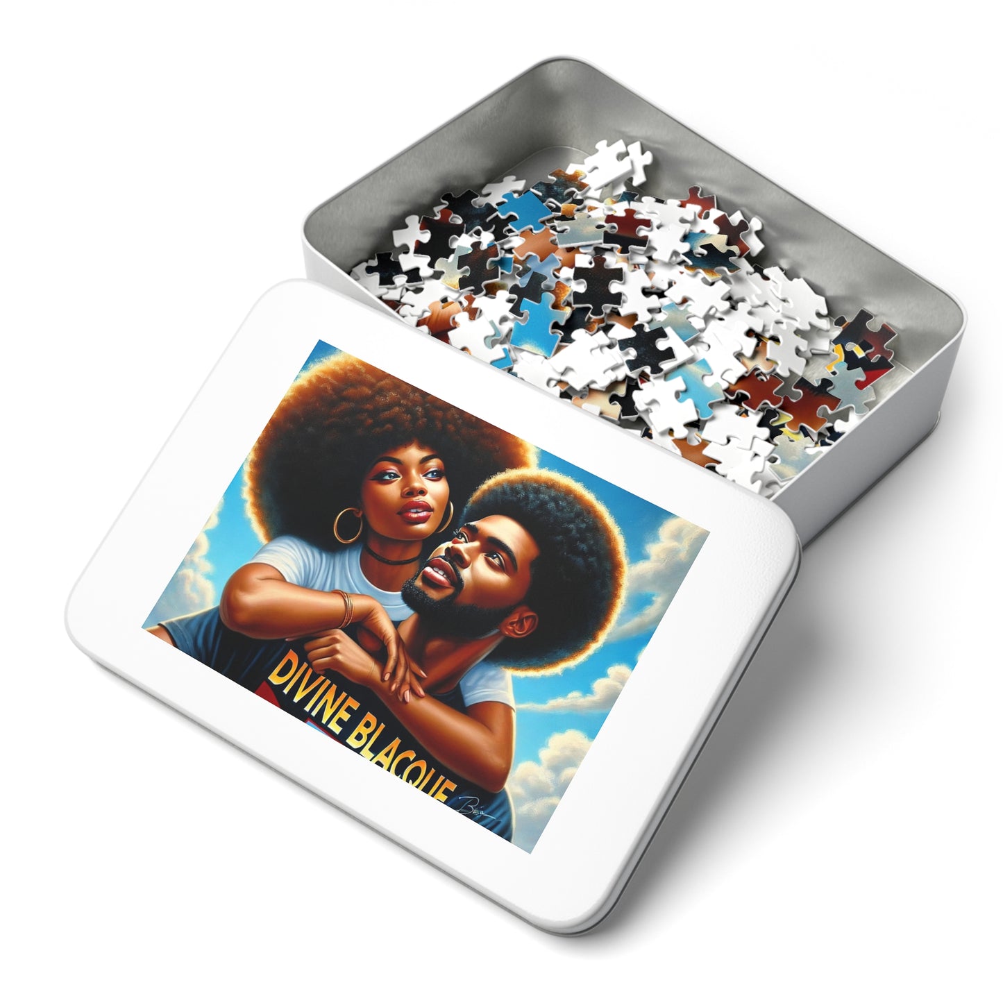 Divine Blacque Jigsaw Puzzle with Tin