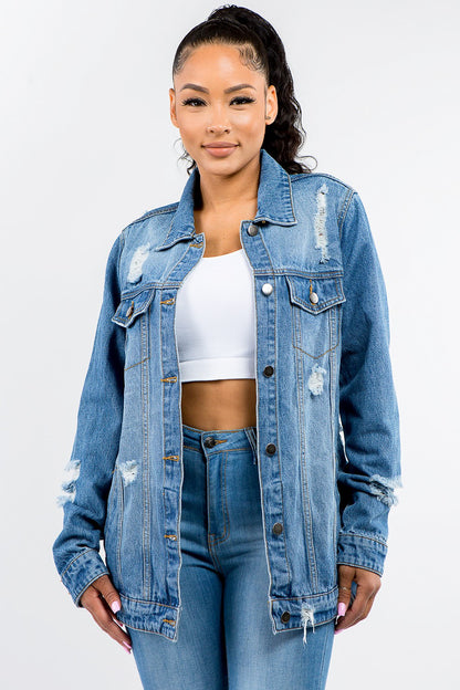 Distressed Denim Jacket