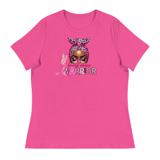 Empowering breast cancer warrior design featuring a Black woman wearing a pink leopard headwrap with a pink ribbon, bold eyelashes, and stylish glasses. The word 'Warrior' is highlighted in pink, accompanied by a butterfly and the phrase 'Breast Cancer Warrior,' symbolizing strength, survival, and support for breast cancer awareness.
Breast Cancer Warrior Art
Pink Leopard Breast Cancer Ribbon
Breast Cancer Awareness Warrior
Strong Black Woman Breast Cancer Survivor
Pink Ribbon Headwrap Design
Breast Cancer